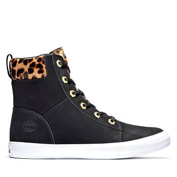 Timberland Skyla Bay - Cierne/ Leopard 6 Inch Cizmy Damske, T0581SK